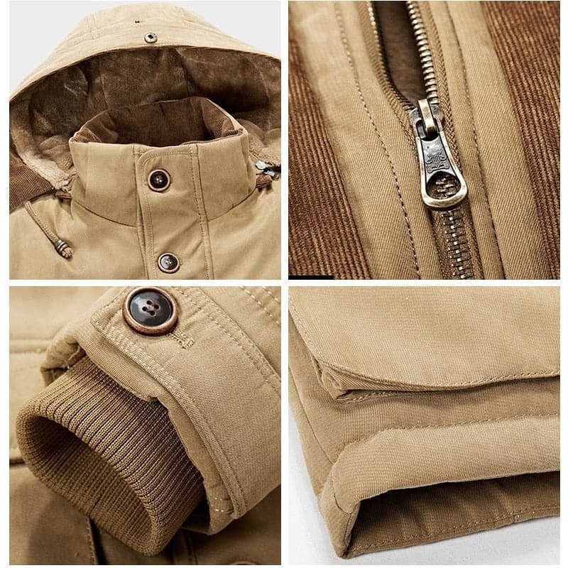 Men's Winter Coat Zip-Up Hoodie
