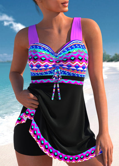 Image of Jean | Women's Ruched Tankini Swim Dress