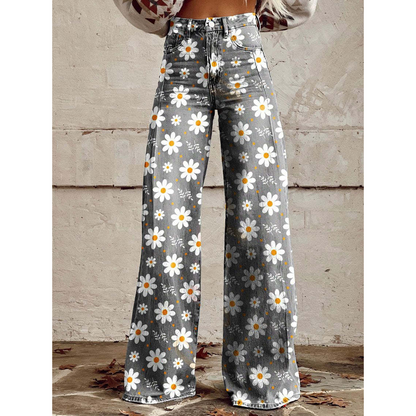 Women's Floral Print Long Pants - Vonnera