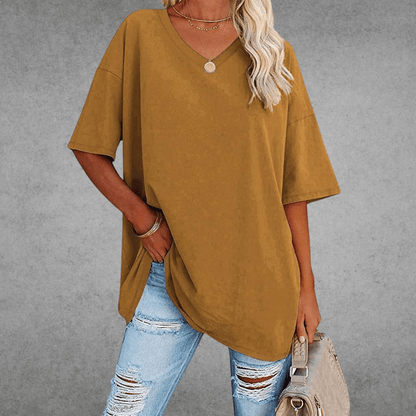 Image of Jessica | Women's Oversized V-Neck T-Shirt