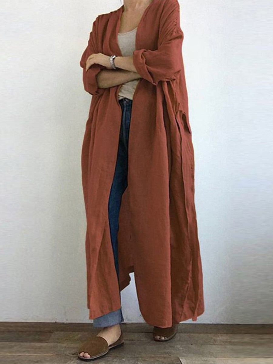 Women's Long Open Front Cardigan Sweater - Vonnera