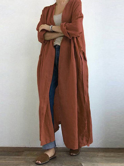 Women's Long Open Front Cardigan Sweater - Vonnera