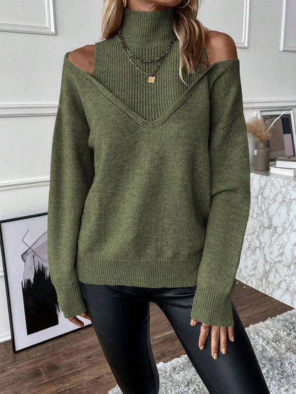 Image of Joanna | Women's Cold Shoulder Long Sleeve Sweater