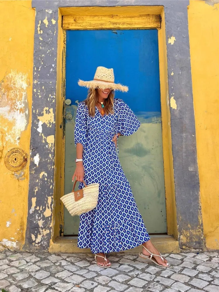 Image of Jocelyn | Women's V-Neck Tiered Maxi Dress