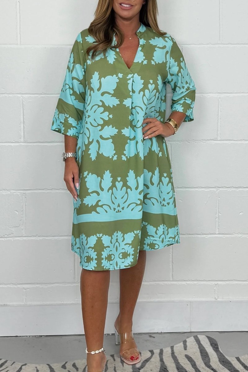 Women's Midi Printed Shift Dress - Vonnera