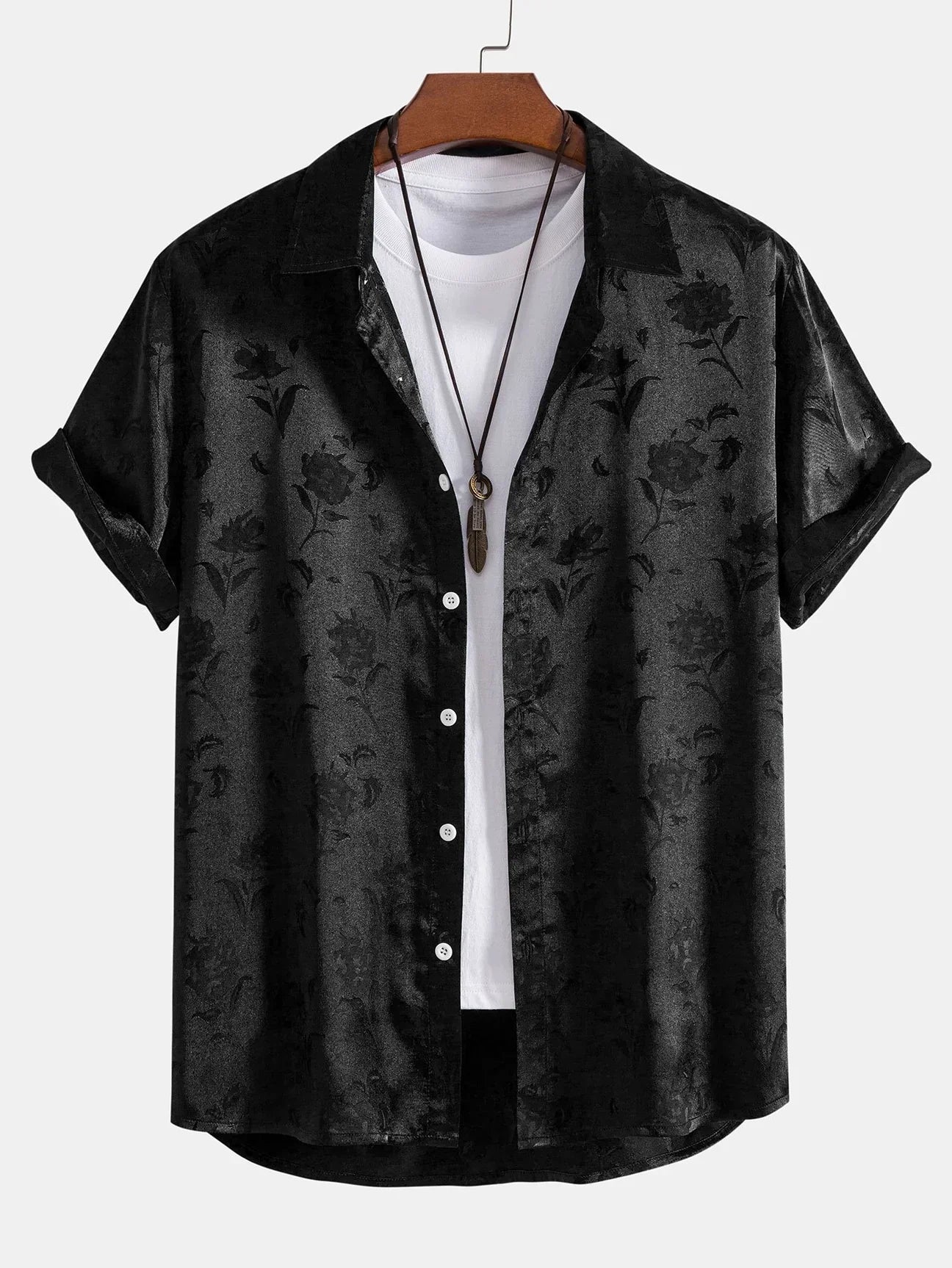 Women's Rose Bloom Shirt Midnight - Vonnera
