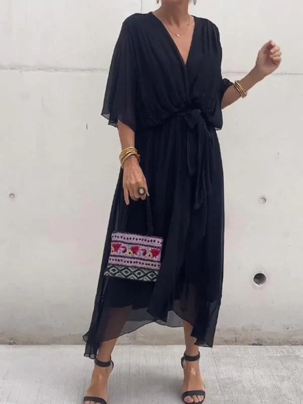 Women's V-Neck Evening Dress