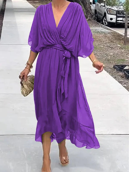 Women's V-Neck Evening Dress