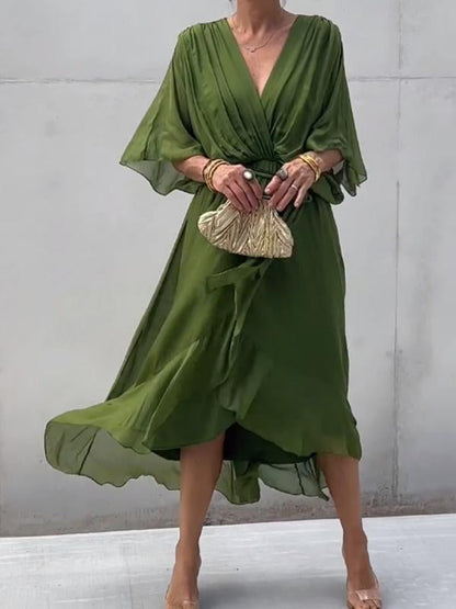 Women's V-Neck Evening Dress