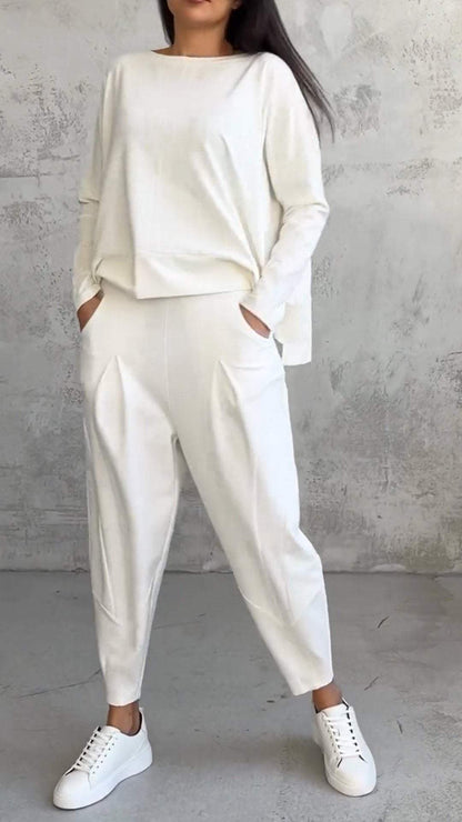 Women's 2 Piece Long Sleeve Lounge Set And Pants - Vonnera