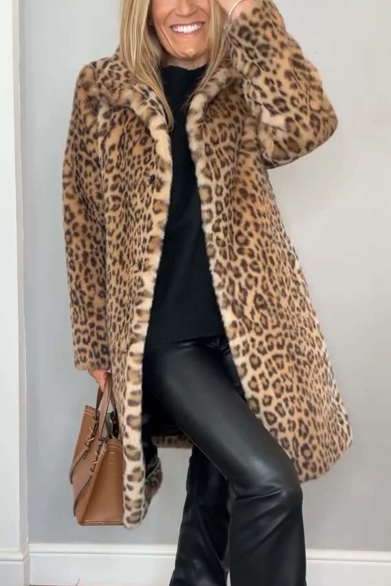 Women's Leopard Fur Coat - Vonnera