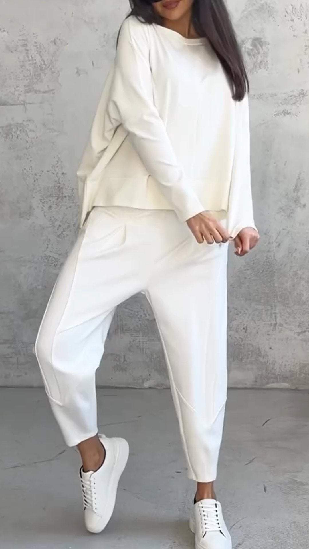 Women's 2 Piece Long Sleeve Lounge Set And Pants