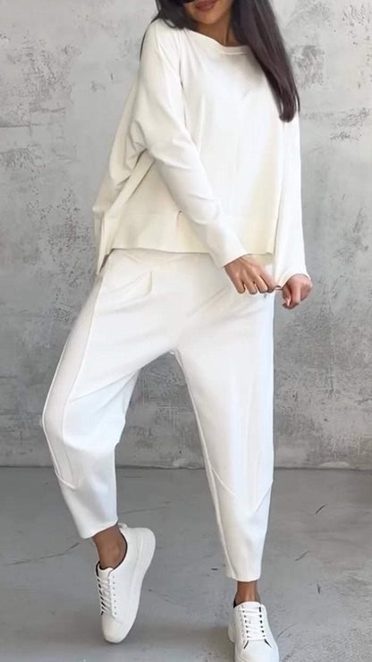 Women's 2 Piece Long Sleeve Lounge Set And Pants