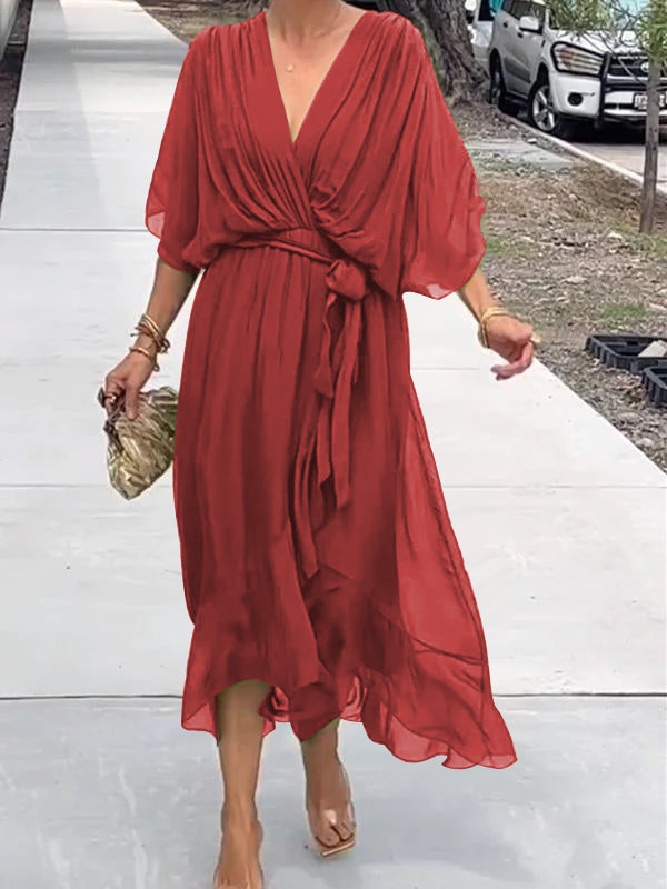 Women's V-Neck Evening Dress