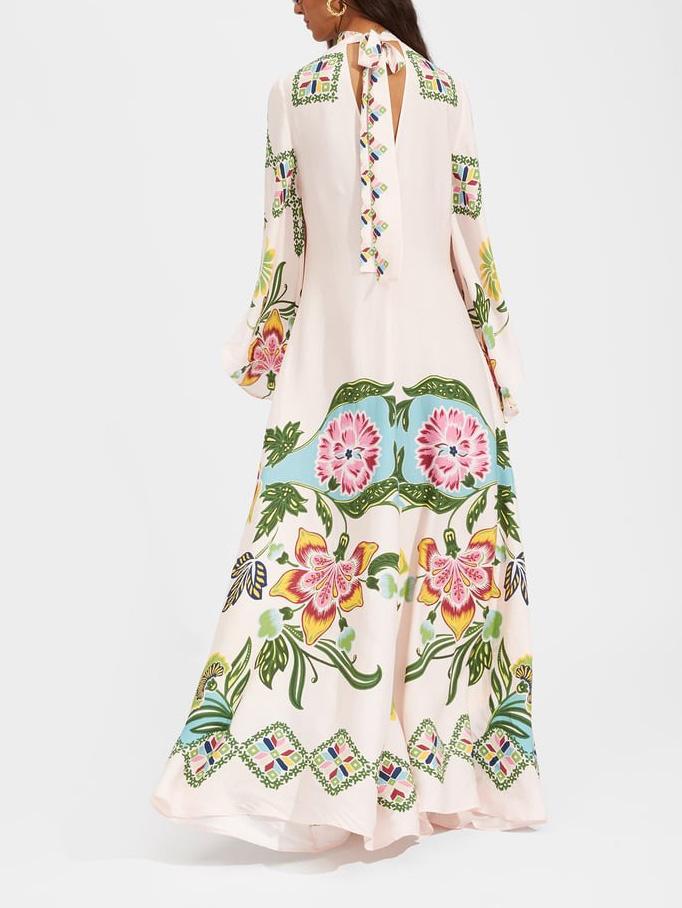 Jillian Women's Floral Long Sleeve Maxi Dress