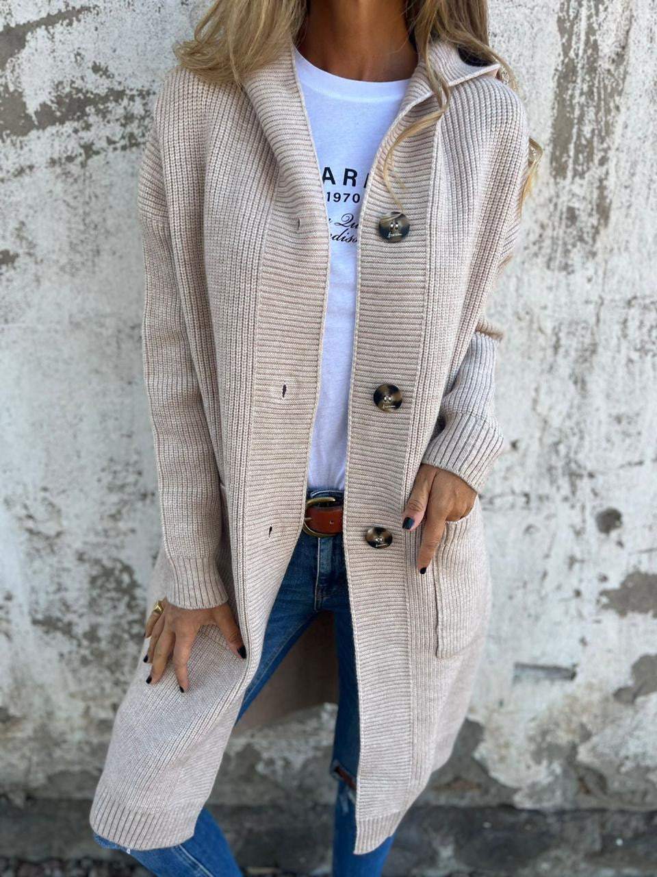 Cozy Button-Up Knit Cardigan – Effortless Style and Comfort