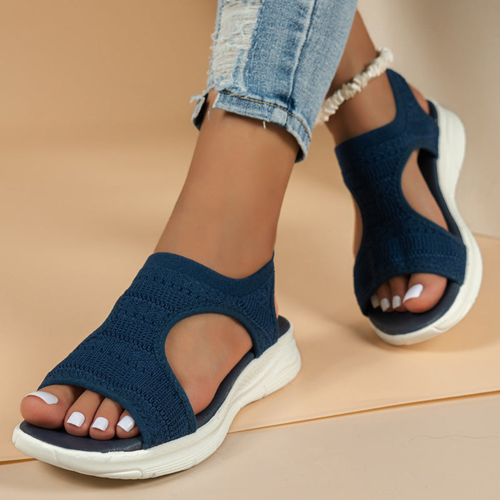 Image of Judie | Women's Open Toe Slide Platform Sandals