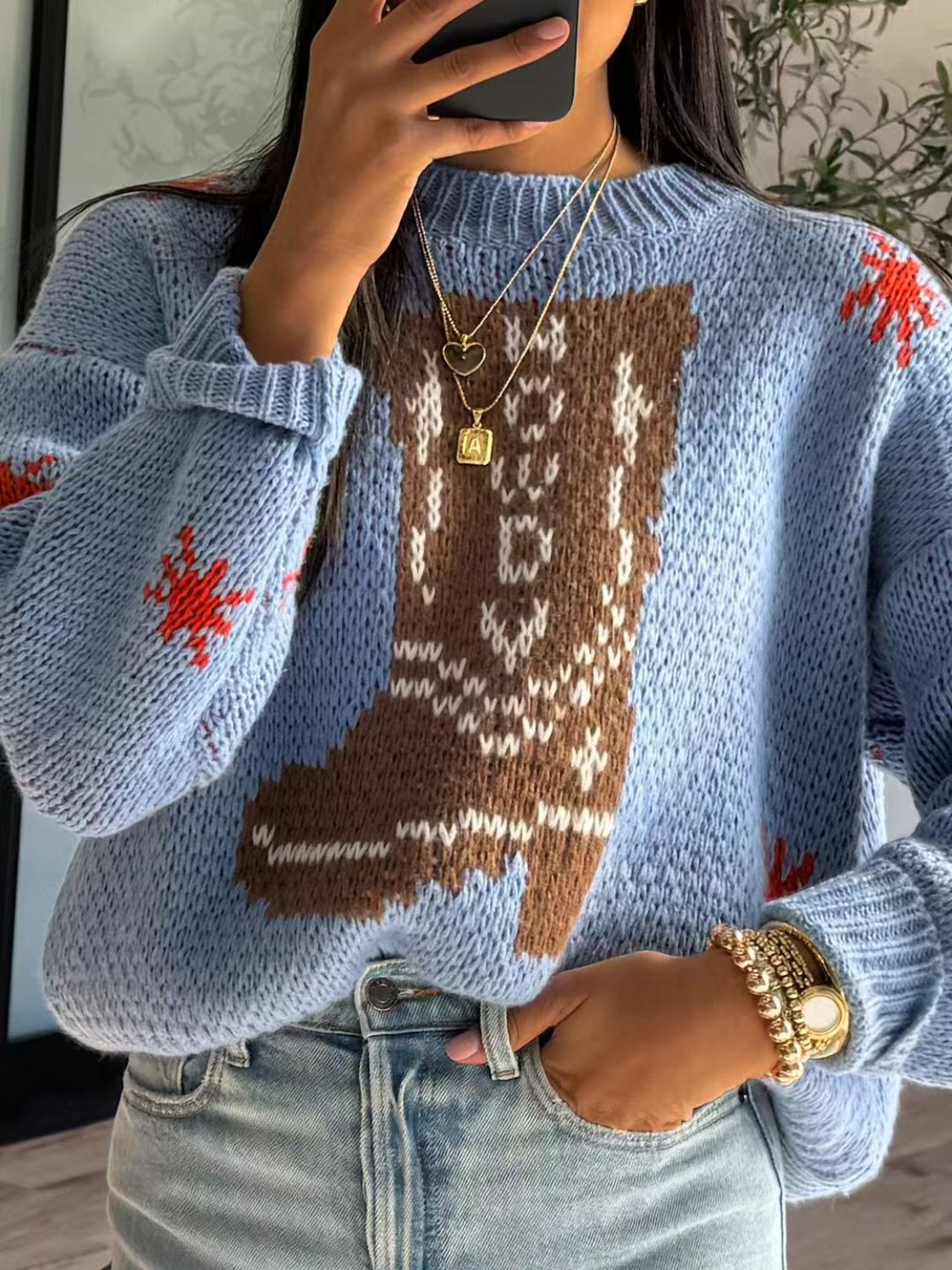 Image of Judy | Women's Oversized Crew Neck Sweater