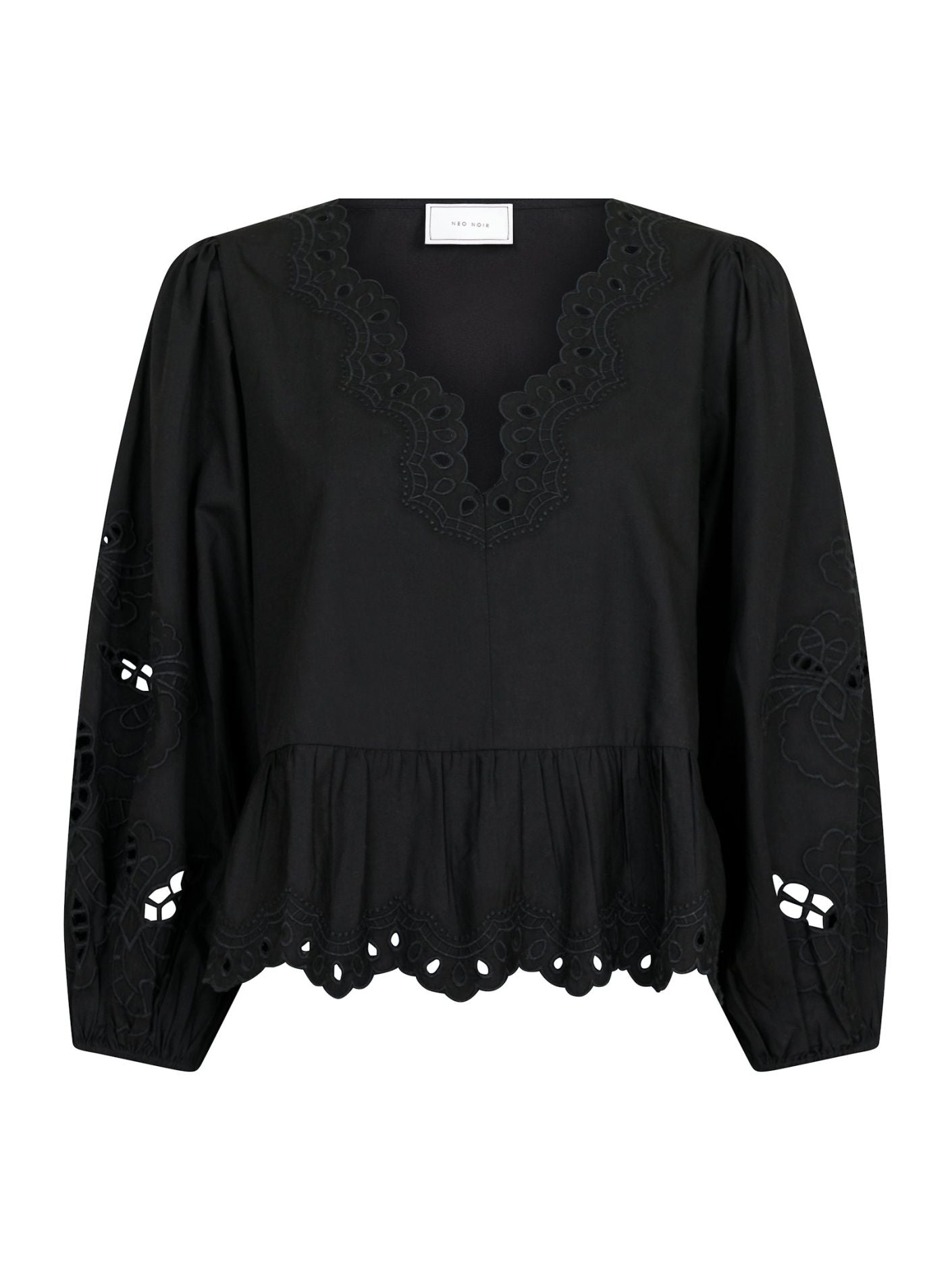 Women's Long Sleeve Peplum Blouse - Vonnera