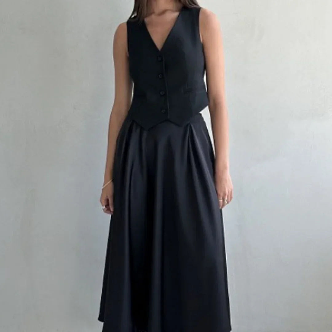 Women's High-Waisted Flowy Skirt