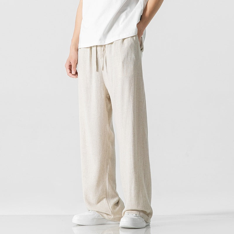 Image of Kane | Men's Wide Leg Drawstring Chino Trousers