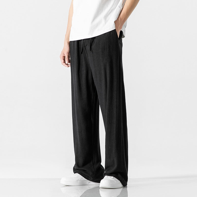 Image of Kane | Men's Wide Leg Drawstring Chino Trousers