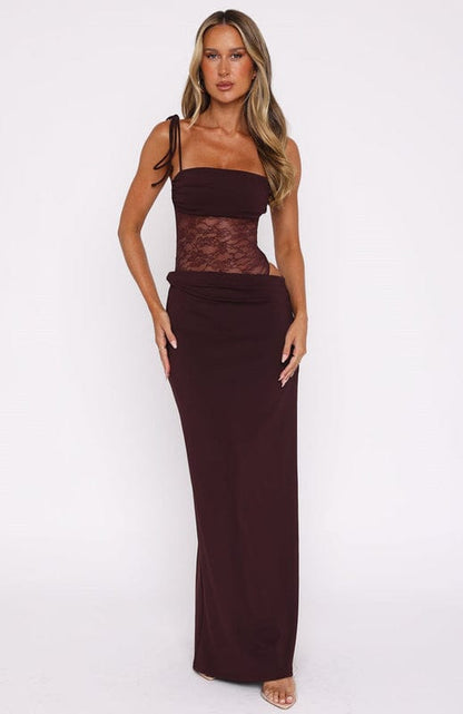 Image of Kara | Women's Sleeveless Lace Maxi Dress