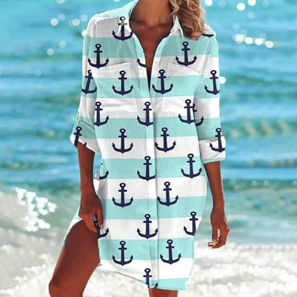 Image of Karen | Women's Button-Down Mini Dress