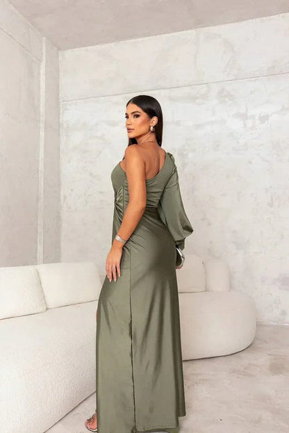 Image of Karen | Women's One Shoulder Maxi Dress