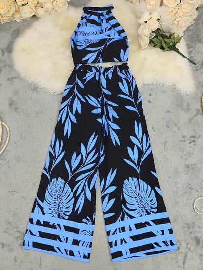 Image of Karina | Women's Halter Top Two-Piece Set