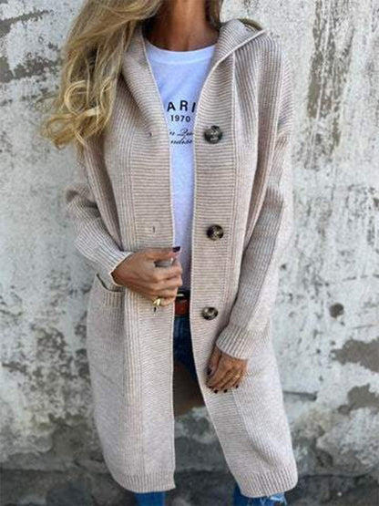 Women's Long Hooded Cardigan - Vonnera