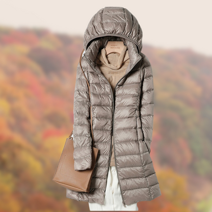 Image of Katherine | Women's Lightweight Hooded Puffer Coat