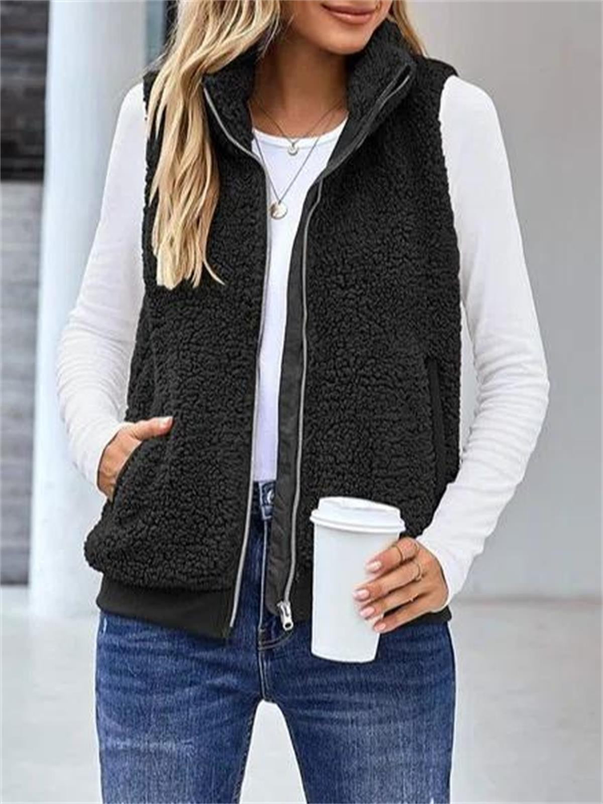Women's Fleece Zip Up Vest - Vonnera