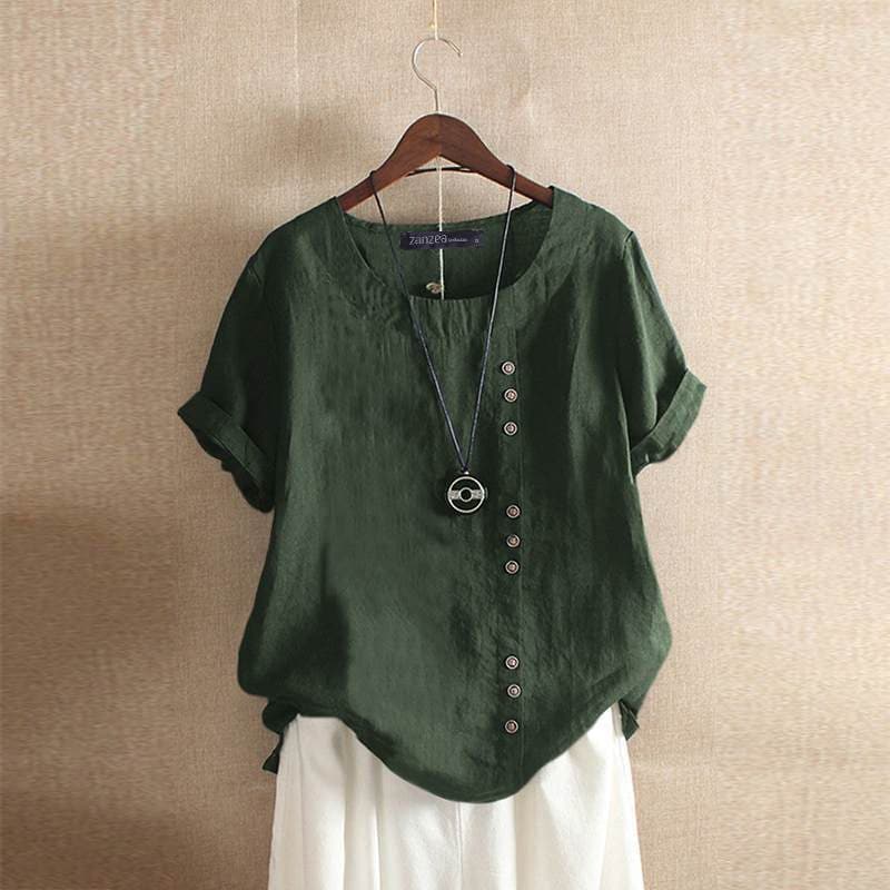 Women's Casual Button Down Blouse - Vonnera