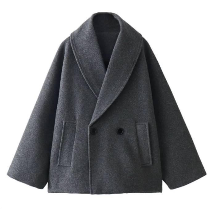 Women's Double Breasted Oversized Coat - Vonnera