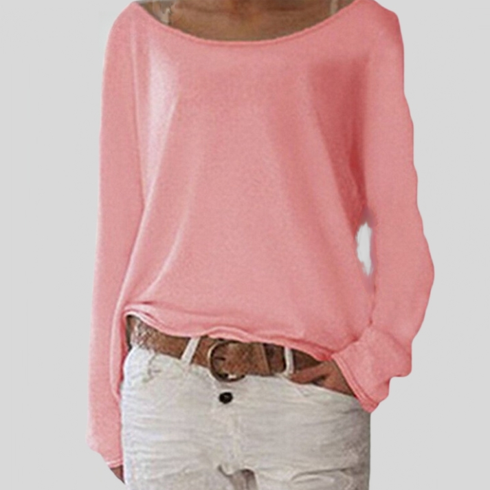 Women's Long Sleeve Relaxed Fit Sweater - Vonnera