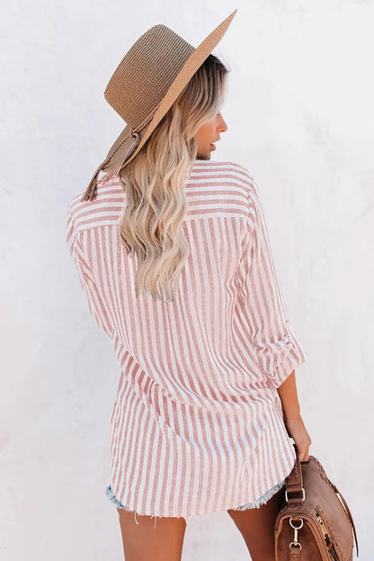 Image of Katrina | Women's Striped Button-Up Shirt