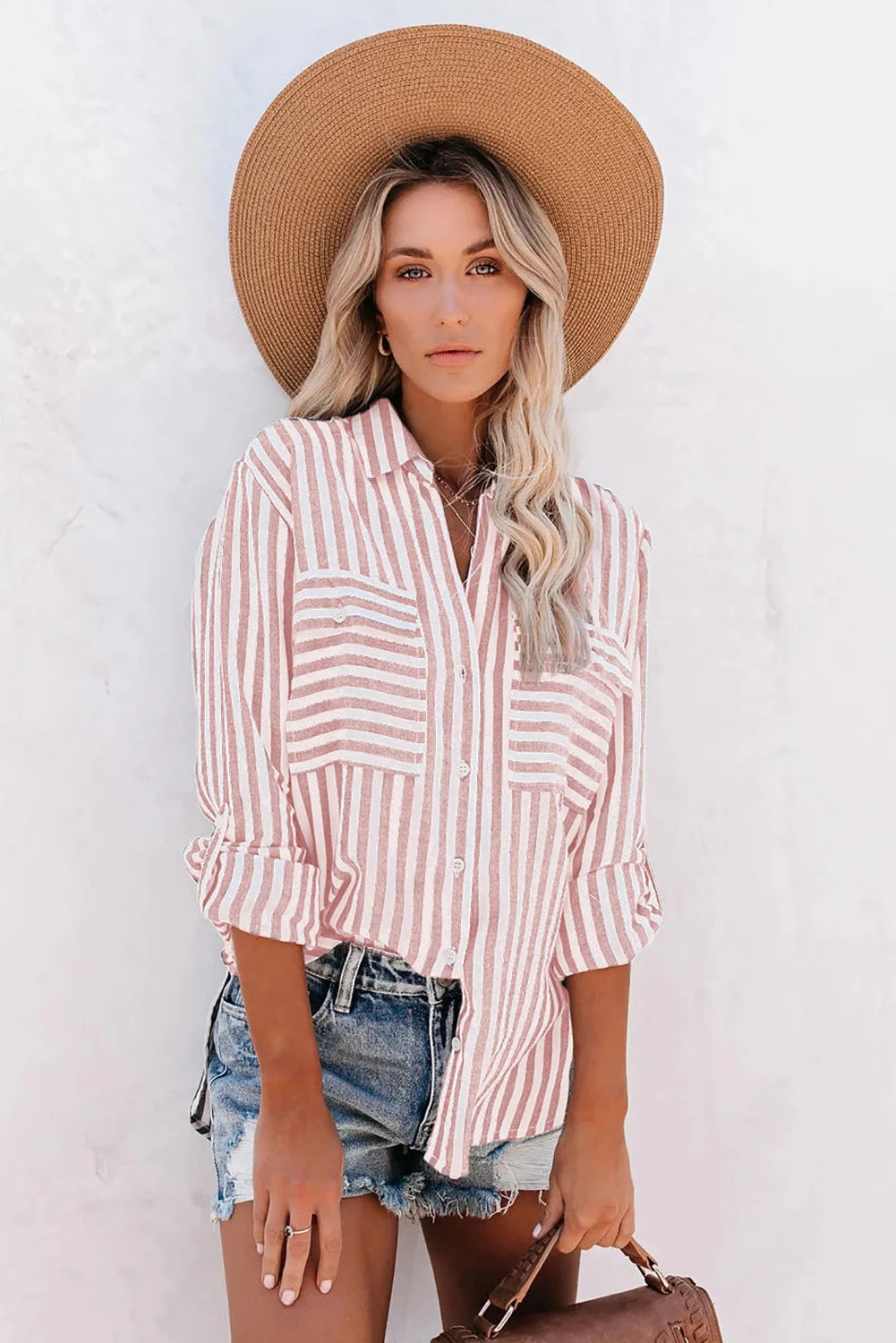 Image of Katrina | Women's Striped Button-Up Shirt