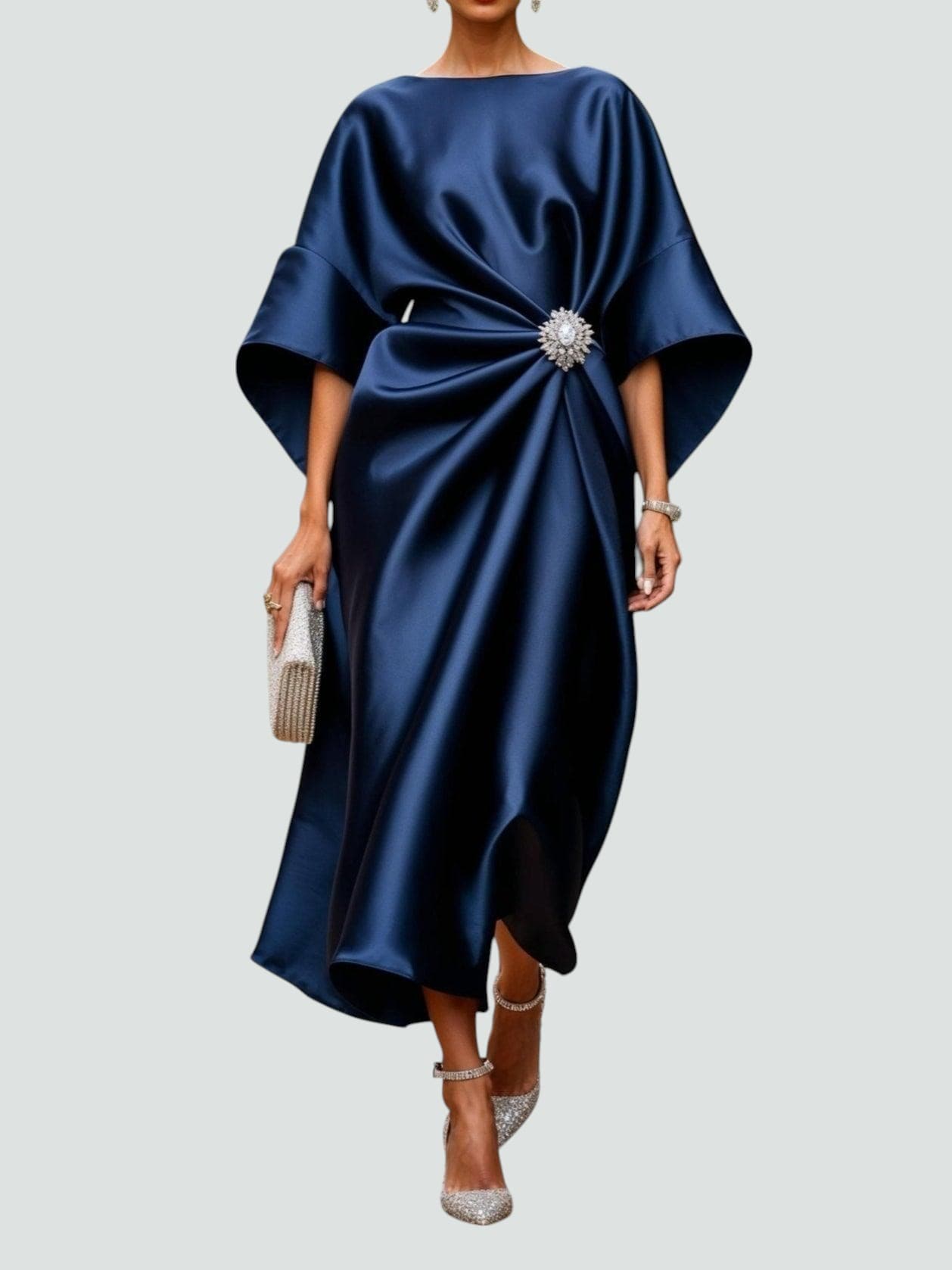 Women's Midi Wrap Dress - Vonnera