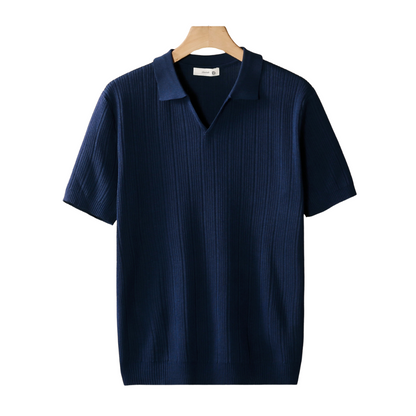 Men's Short Sleeve V-Neck Polo Shirt - Vonnera