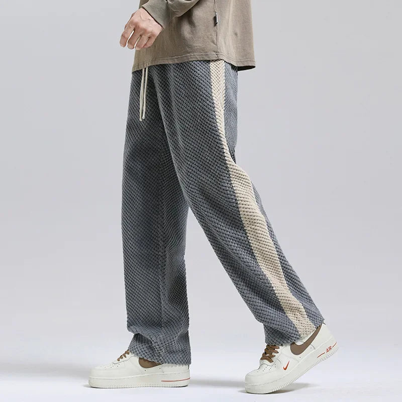 Men's Wide Leg Track Pants - VibreMode