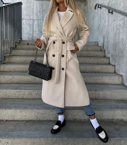 Kendra Women's Double Breasted Wool Coat - Vonnera