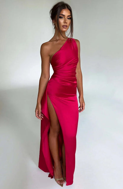 Kendra Women's One Shoulder Maxi Dress - VibreMode