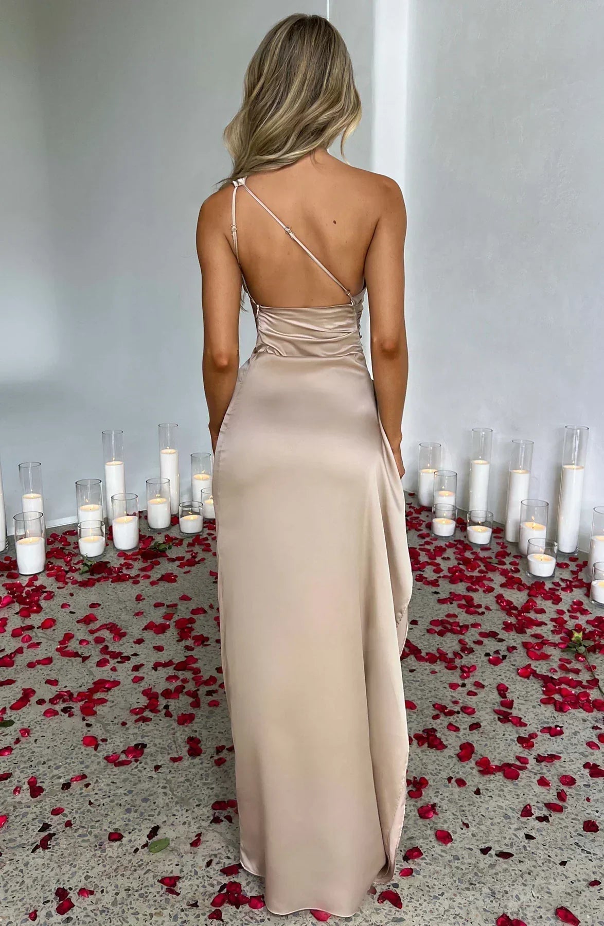 Image of Kendra | Women's One Shoulder Maxi Dress