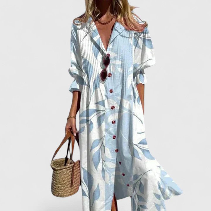 Kendra Women's V-Neck Maxi Dress - Vonnera
