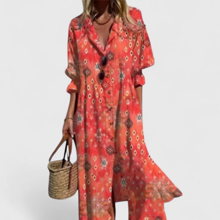 Kendra Women's V-Neck Maxi Dress