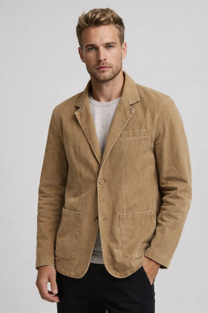 Men's Single Breasted Blazer Jacket - Vonnera