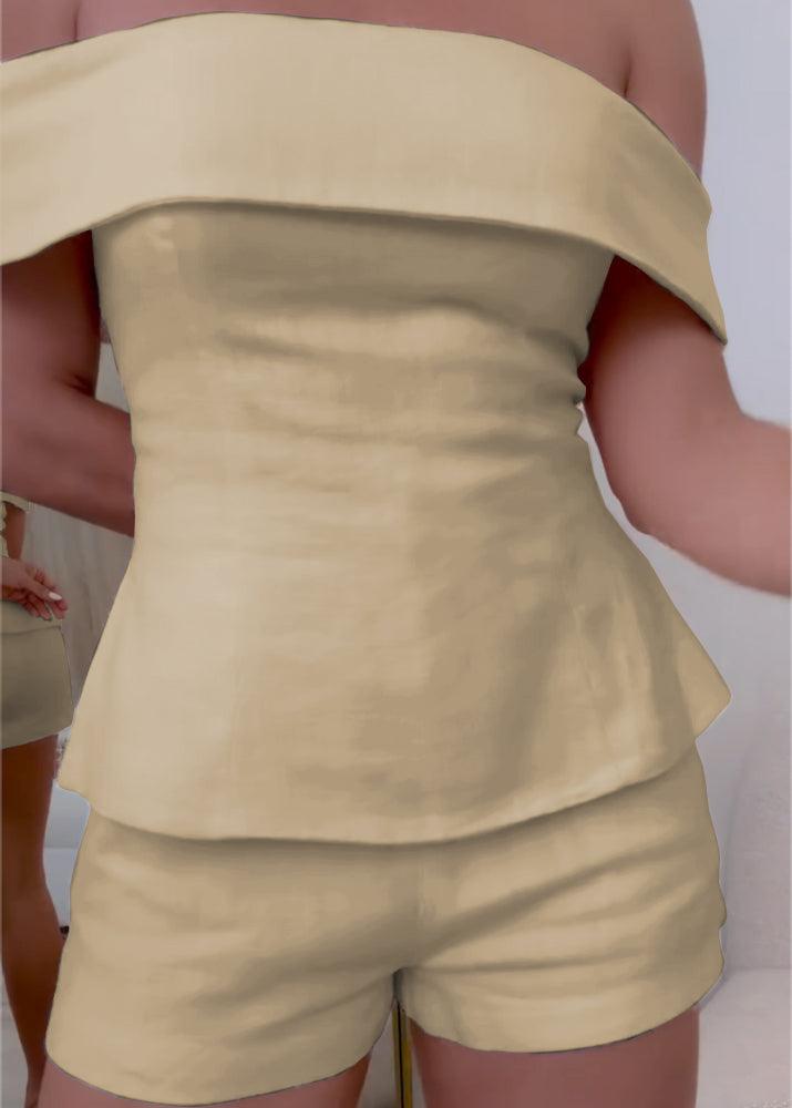 Women's Off Shoulder And Shorts Set