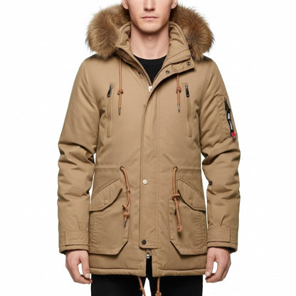 Men's Camouflage Hooded Parka Thick Windproof Jacket
