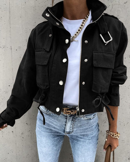 Women's Cropped Utility Jacket - Vonnera